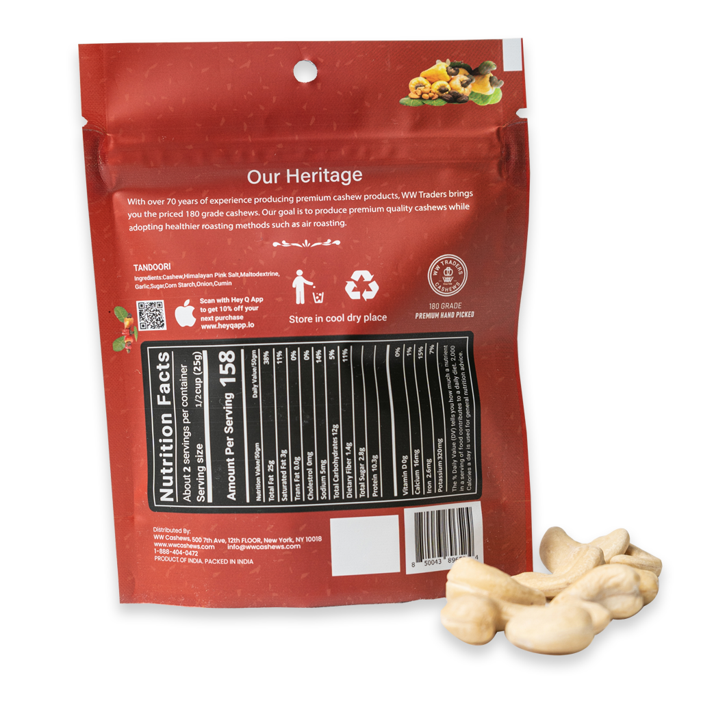 Natural Air Roasted Jumbo Tandoori Cashews