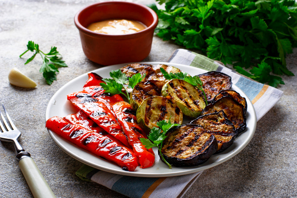 Spain Recipe Cashew Romesco Sauce with Grilled Eggplant WWCashews