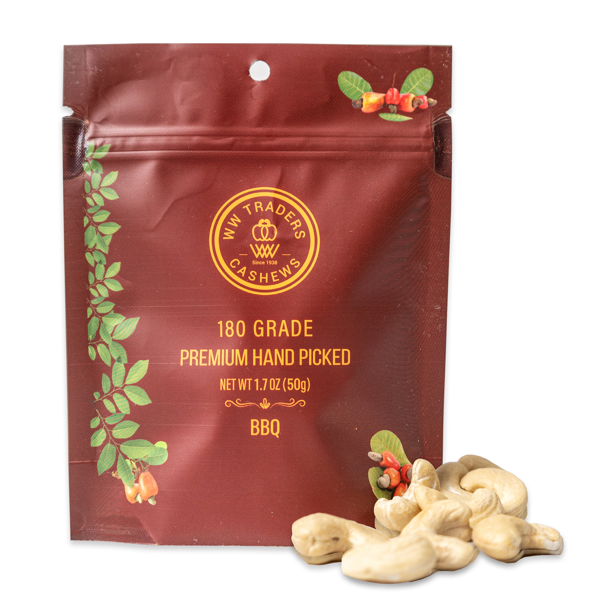 Premium Air Roasted BBQ Cashews (6 Pack) 180 Grade Jumbo