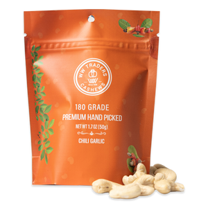 Premium Air Roasted Chili Garlic Cashews (6 Pack) 180 Grade Jumbo