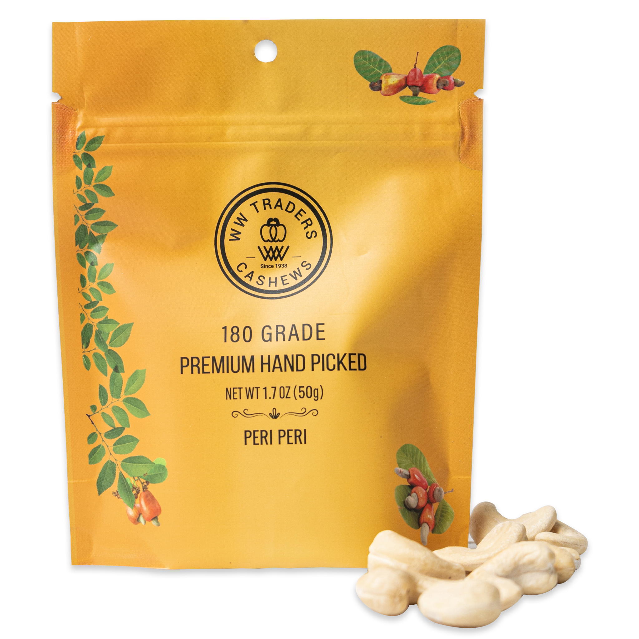 Premium Air Roasted Peri Peri Cashews (6 Pack) 180 Grade Jumbo