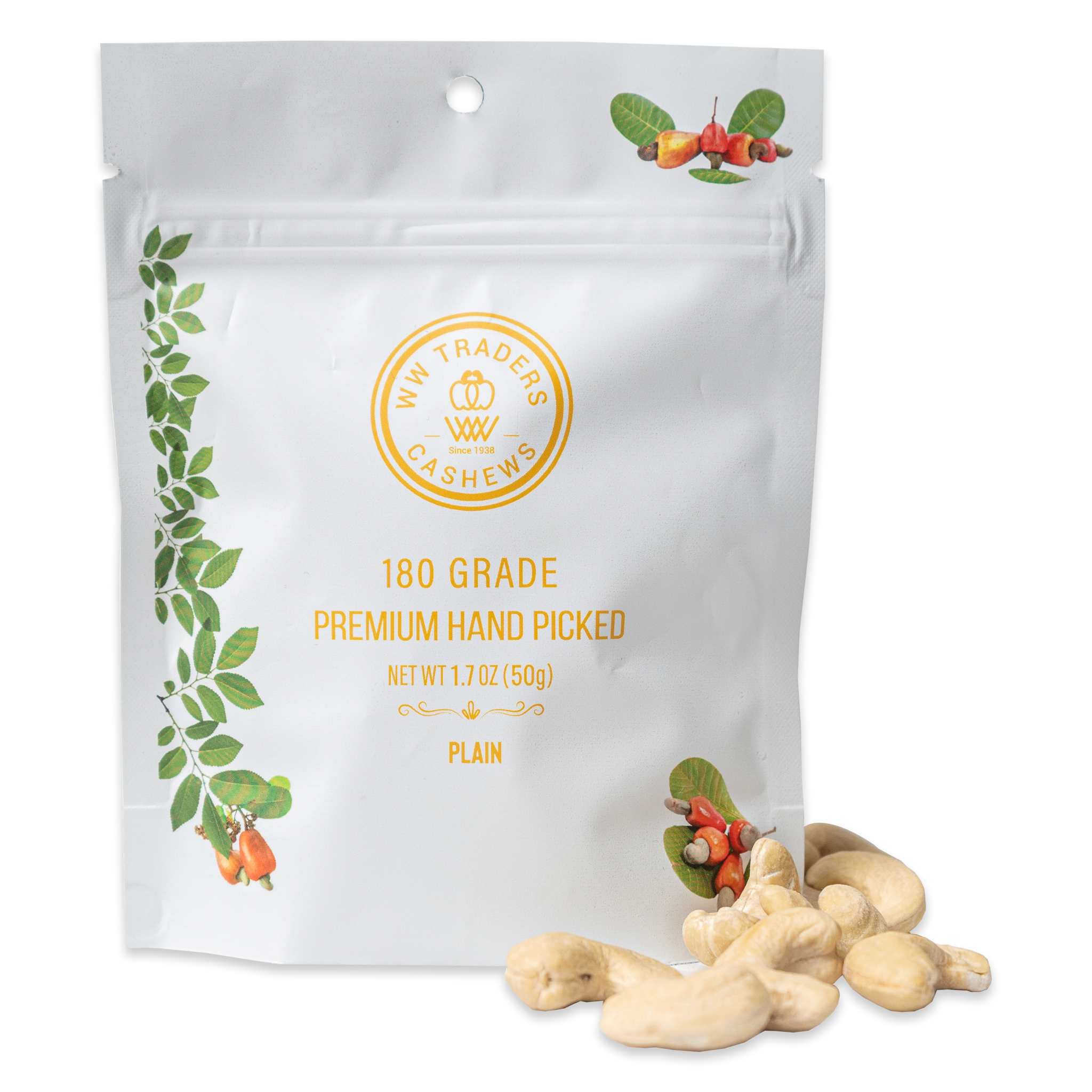 Premium Air Roasted Plain Cashews (6 Pack) 180 Grade Jumbo