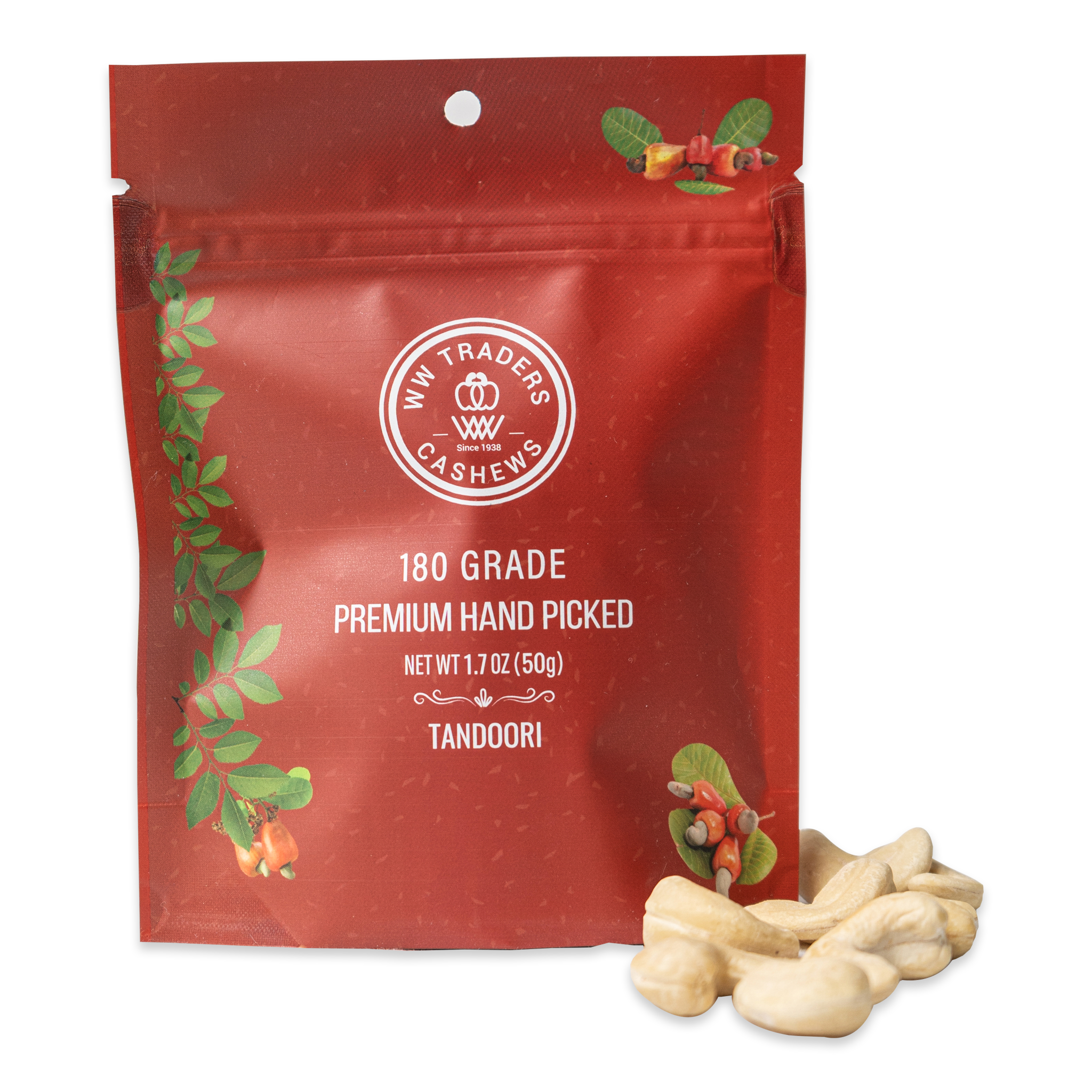 Premium Air Roasted Tandoori Cashews (6 Pack) 180 Grade Jumbo